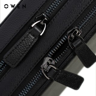 Owen - Túi da Freesize TUI256263 màu Đen chất liệu Da bò