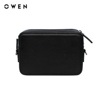 Owen - Túi da Freesize TUI256263 màu Đen chất liệu Da bò