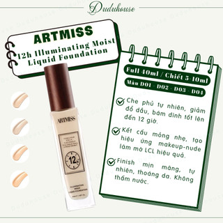 Kem nền ARTMISS 12h mỏng nhẹ, lâu trôi, giữ nền kéo dài cả ngày 40ml