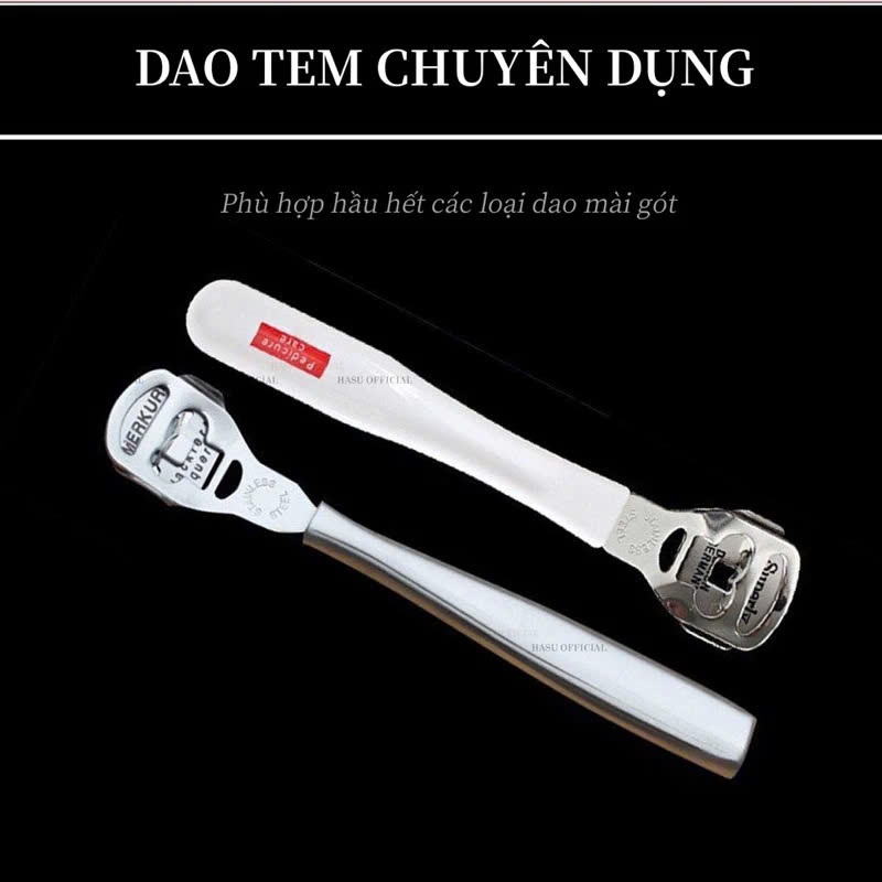 Dao lam mài gót Merkur - lưỡi dao lam mài gót chân thay thế hộp 100pcs