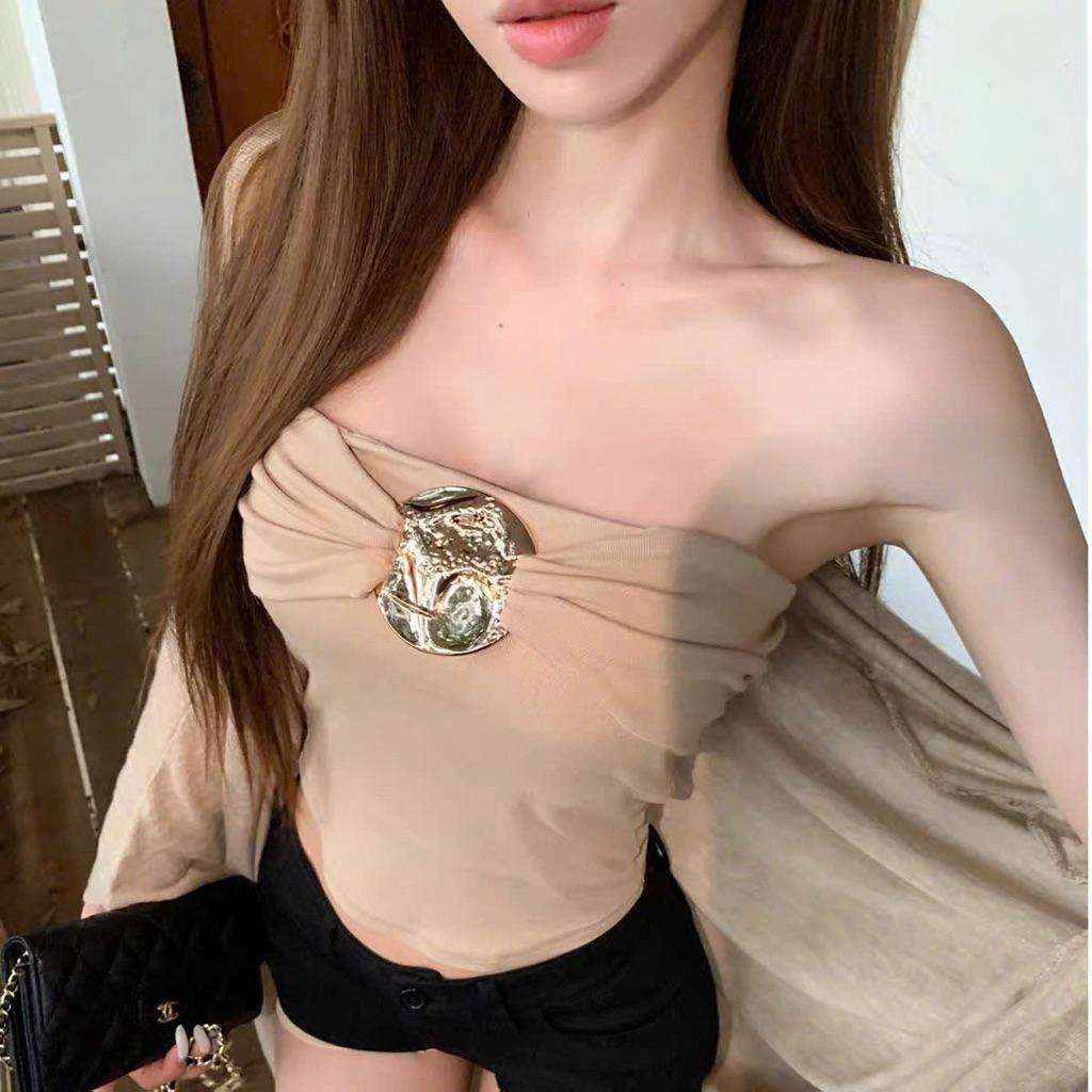 Áo ống nữ màu nude