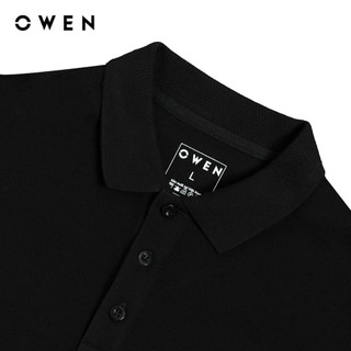 Owen - Áo polo Bodyfit APV257056 màu Đen chất liệu CVC Spandex