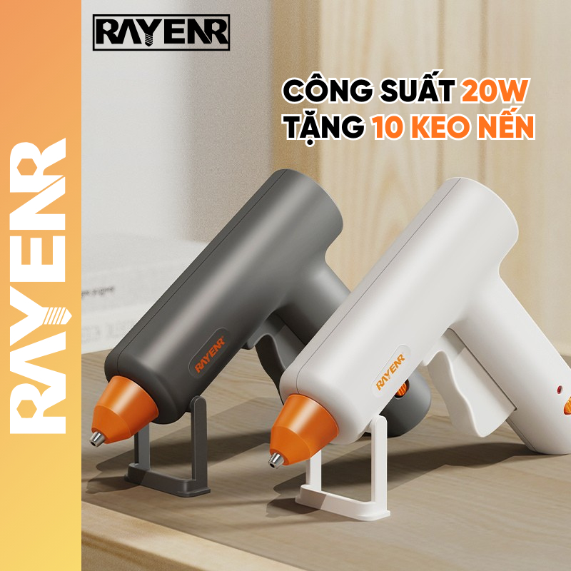 Máy Bắn Keo Nến Silicon RAYENR, Súng Bắn Keo Nóng Chảy Công Suất 20W Phù Hợp Thủ Công DIY SBK002