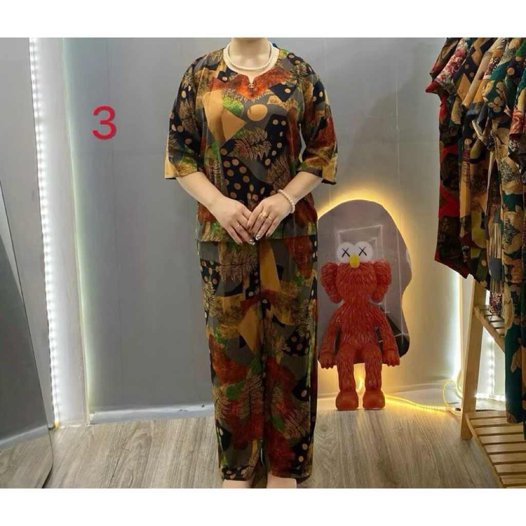 Bộ Đồ Trung Niên Cho Mẹ U40,50,60,70. Chất Lụa Hàn Mềm Mát