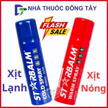 Xịt Nóng , Xịt Lạnh STARBALM Chai 150ml - Xịt Giảm Đau Nhanh Các Chấn Thương Trong Thể Thao - Xuất Xứ Hà Lan