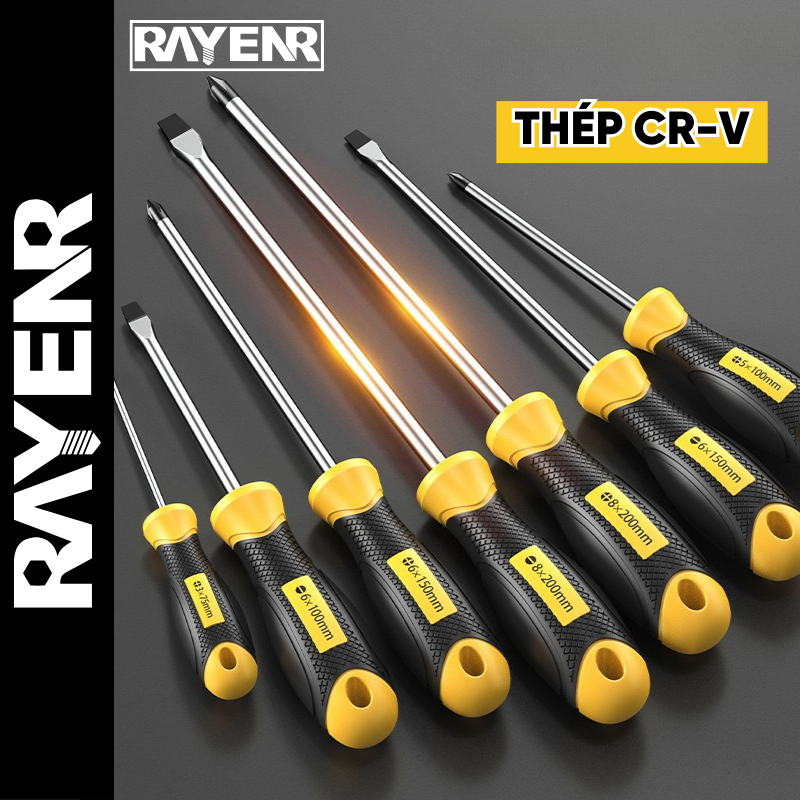 Tua Vít Sửa Chữa RAYENR, Tuốc Nơ Vít 2 Cạnh, 4 Cạnh, Tô Vít Từ Tính Mạnh Dùng Cho Gia Đình Và Công Nghiệp TV002