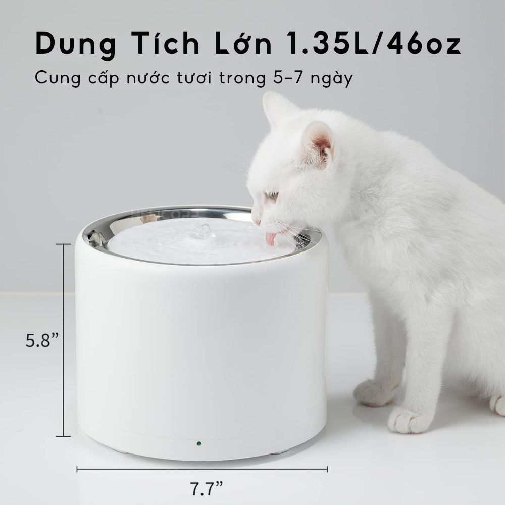Máy Lọc Nước Cho Chó Mèo, Máy Uống Nước Petkit Eversweet Thế Hệ Thứ 7 - HeLiCorp
