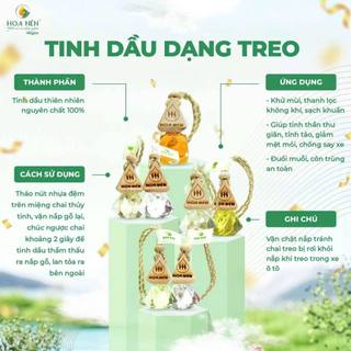 Tinh dầu Treo Chanh nguyên chất - Hoa Nén - Thơm dịu, khử mùi, giảm say xe - 8ml