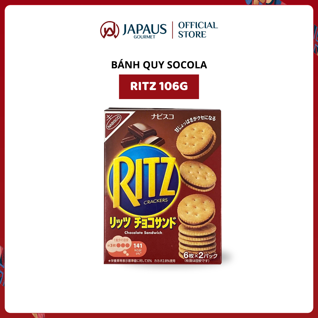Bánh Quy Ritz Nhật Bản 3 Vị Phô Mai Bơ Socola Hộp 106g 128g Chính Hãng — JAPAUS GOURMET