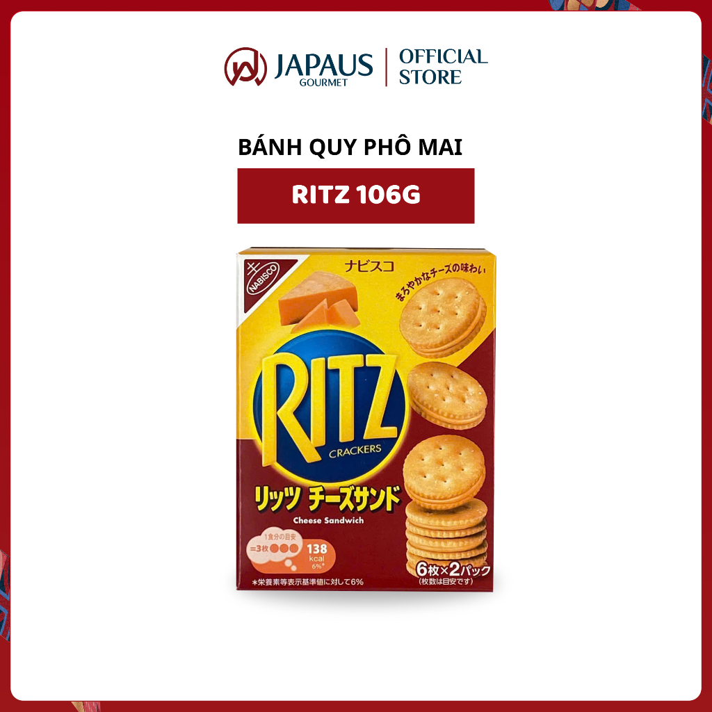 Bánh Quy Ritz Nhật Bản 3 Vị Phô Mai Bơ Socola Hộp 106g 128g Chính Hãng — JAPAUS GOURMET