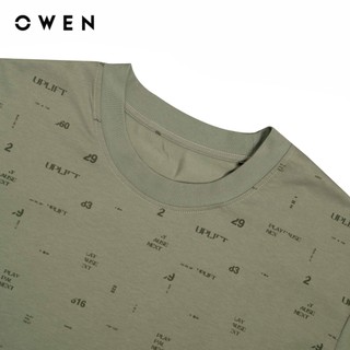 Owen - Áo T-shirt Relax Fit TSN255118 màu Rêu chất liệu CVC Spandex