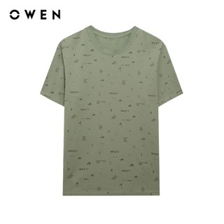 Owen - Áo T-shirt Relax Fit TSN255118 màu Rêu chất liệu CVC Spandex
