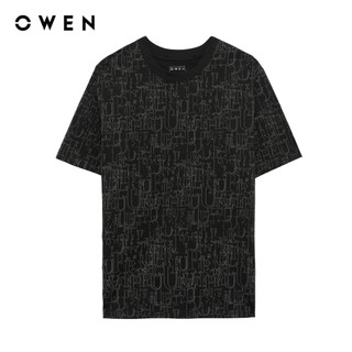 Owen - Áo T-shirt Relax Fit TSN255119 màu Xám đậm chất liệu CVC Spandex