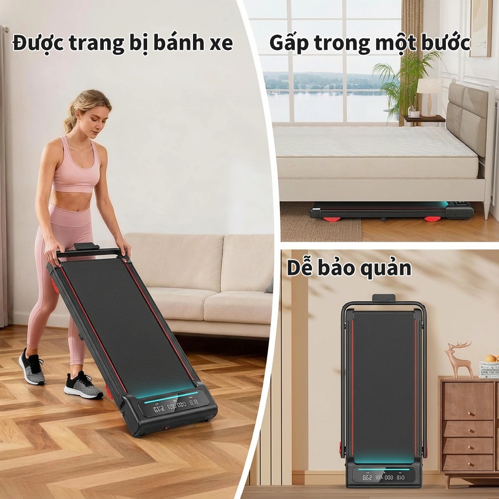 máy chạy bộ MY-HI,Có thể gập lại,Giảm chấn chống ồn,1-16km/h,Có độ dốc,Đi bộ và chạy được,Sử dụng tại nhà