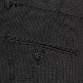 Owen - Quần tây Regular Fit Tăng đơ QRT257082 màu Xám đậm chất liệu Nano
