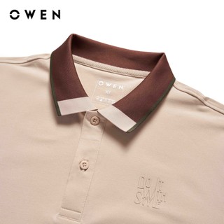 Owen - Áo polo Bodyfit APV257069 màu Be chất liệu CVC Spandex