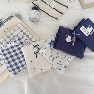 Quần Lót Nữ Cotton Viền Ren In Hình Mèo Kitty Xinh, Quần Lót Mềm Thoáng Đáy 2 Lớp King Shop L-2509