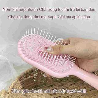 Bàn chải khí túi màu Macaron, lược răng tròn siêu mềm mại, mang lại cảm giác thư giãn cho tóc