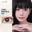 Kính áp tròng khoá ẩm 8H 3 Tháng Màu Nâu Xám Thanh Lịch CARASE, Lens cận CHIC BROWN