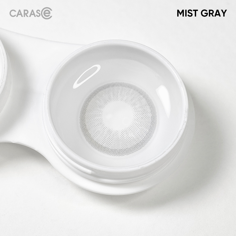 [1 chiếc] Kính áp tròng khoá ẩm 8H 3 Tháng Màu Xám Khói Trung Tính CARASE, Lens cận MIST GRAY