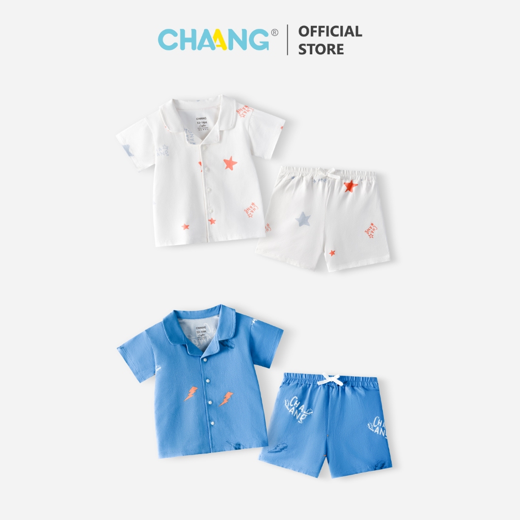 [CHAANG 9M-7Y] Bộ Pyjama cộc Super babies cho bé gái và bé trai