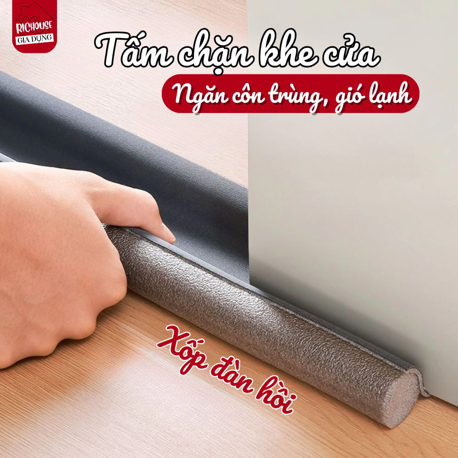 Thanh Chặn Chân Cửa Chống Gió Lùa, Bụi, Côn Trùng Xốp PE Đàn Hồi Cao Cấp, Cách Âm Loại Tốt