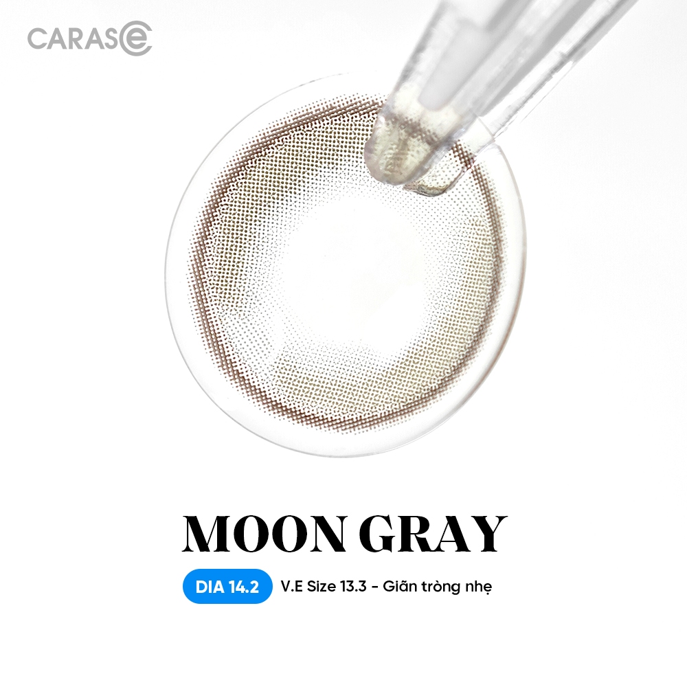 [1 chiếc] Kính áp tròng khoá ẩm 8H 3 Tháng CARASE, Lens cận màu xám ánh khói MOON GRAY (1 chiếc)