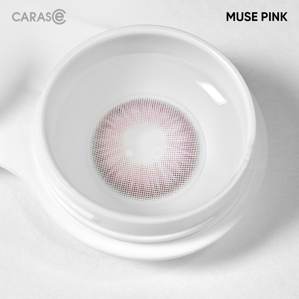 [1 chiếc] Kính áp tròng khoá ẩm 8H 3 Tháng CARASE, Lens cận màu hồng lạnh MUSE PINK (1 chiếc)