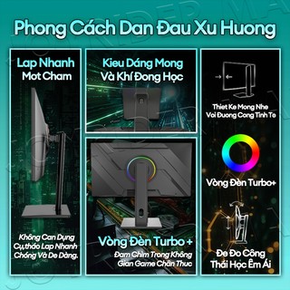 FPS Màn Hình Gaming 27 Inch 2K QHD 180Hz – Chân Đế Nâng Hạ Xoay Dọc 16:9, Tặng Cáp HDMI
