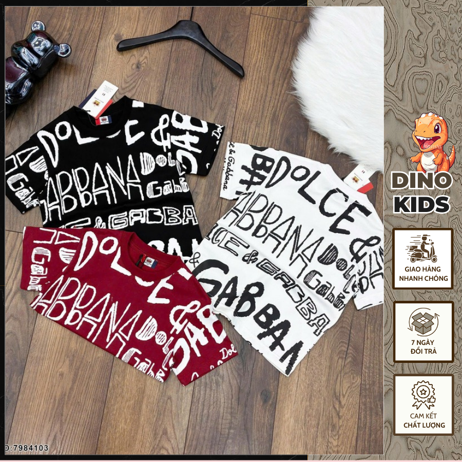 Áo thun ngắn tay chất cotton in nhiều chữ cho bé trai hàng siêu đẹp-Áo phông ngắn tay cho bé trai họa tiết cao cấp