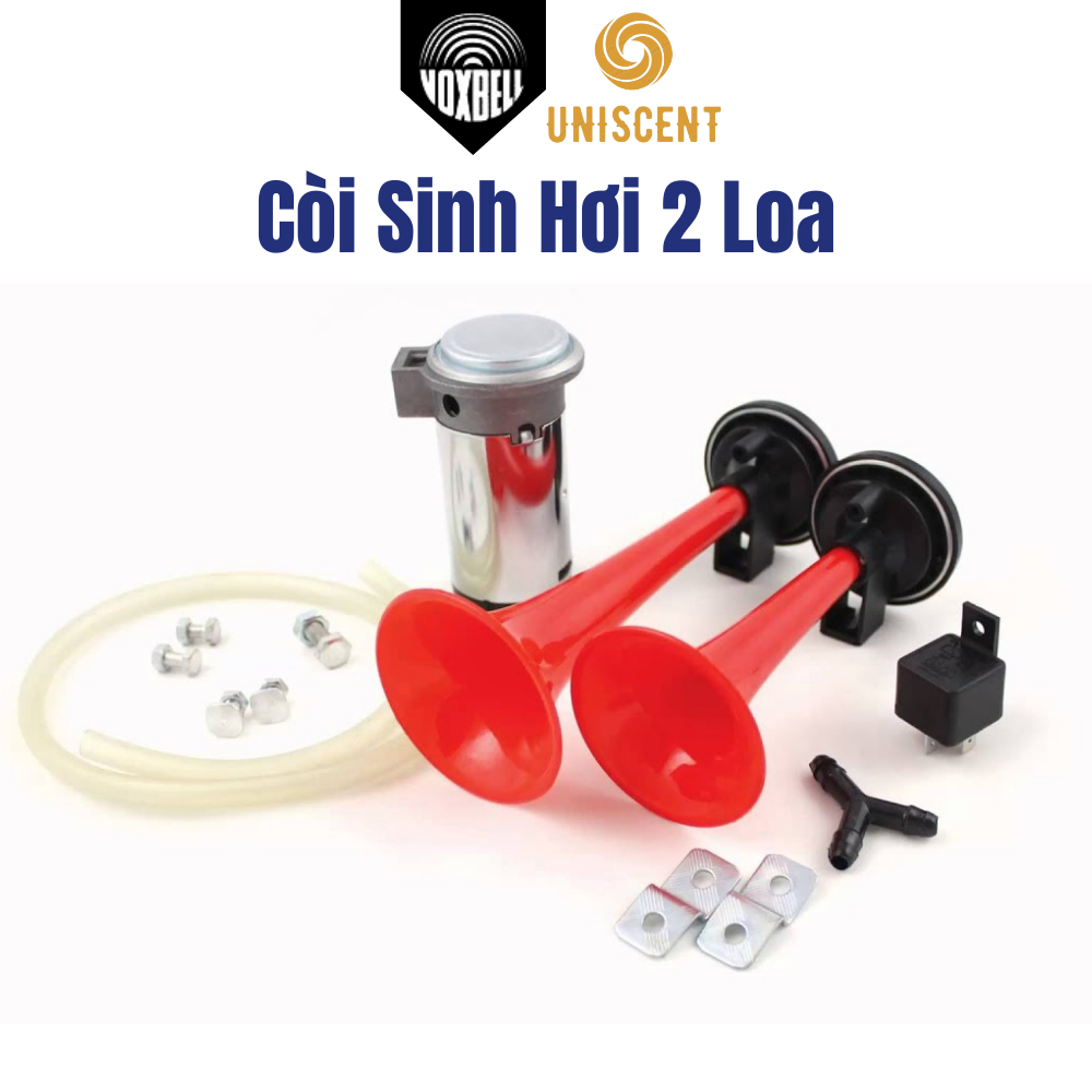 Còi Sinh Hơi/ Còi Sinh Hơi 12V/Còi Ô Tô 12V/ Còi Hơi/ Còi Điện Sinh Hơi 12-24V-VOXBELL MADE IN ITALY