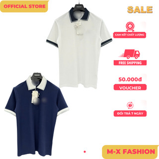 ÁO polo nam cổ tròn họa tiết tay ngắn phong cách trẻ trung chuẩn from