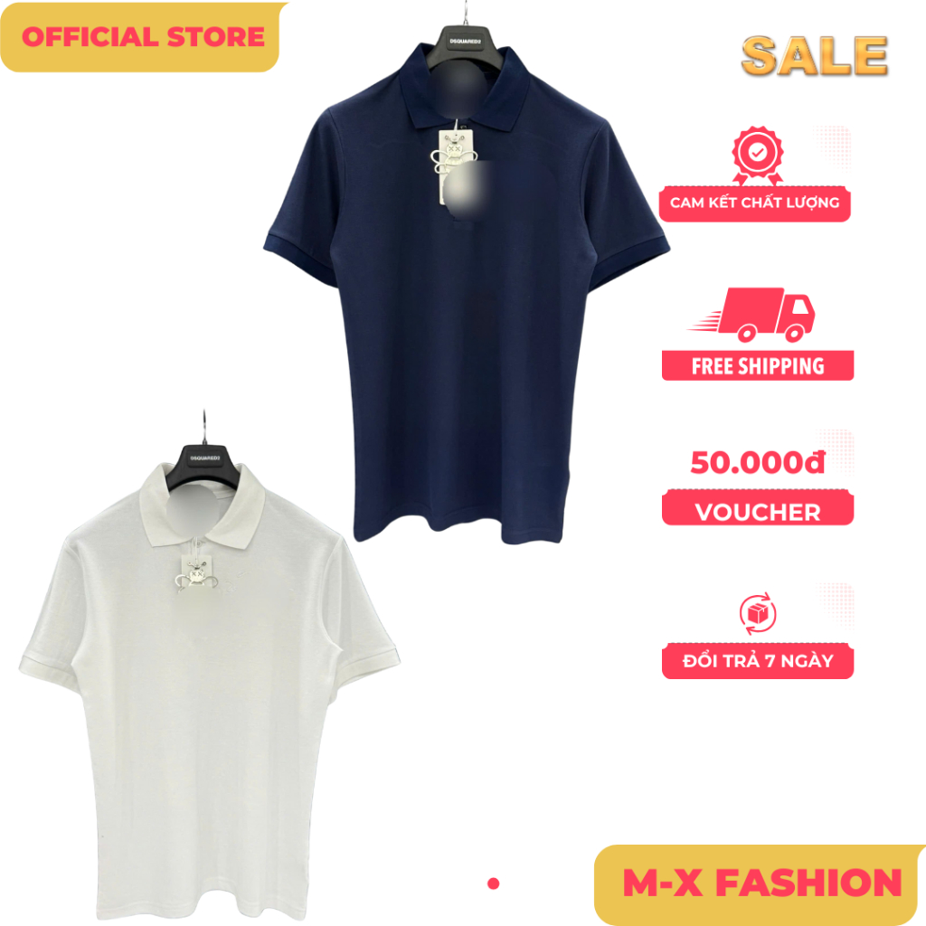 ÁO polo nam cổ tròn họa tiết tay ngắn phong cách trẻ trung chuẩn from