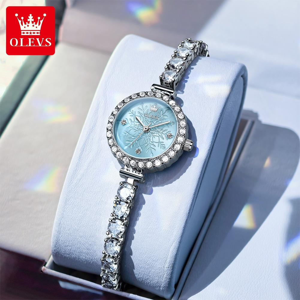 OLEVS Đồng hồ Nữ Thạch anh Dây đeo đồng hồ bằng thép không gỉ Lịch Thật Chống thấm nước Quà 5889