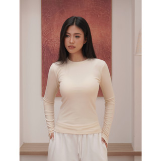 THEKIM Áo thun giữ nhiệt cổ tròn chất liệu sợi pha cashmere , áo giữ nhiệt công nghệ HEATTECH giữ ấm nhanh T399
