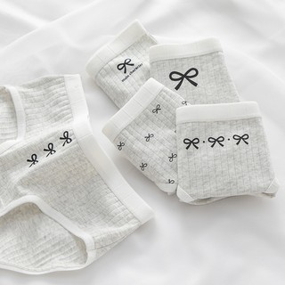 Quần Lót Nữ Cotton Gân Tăm Hình Nơ Xinh Xắn, Quần Chip Mềm Thoáng Khí Đáy 2 Lớp King Shop L-1108