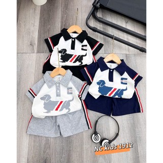 BỘ CỔ TRỤ IN HÌNH CHÓ CHO BÉ TRAI