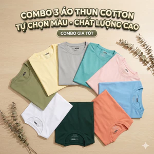 COMBO 3 Áo Thun Pique Premium YOURNAME Vải Sang Trọng, Tiêu Chuẩn 230gsm, Co Giãn 4 Chiều, Mềm Mát