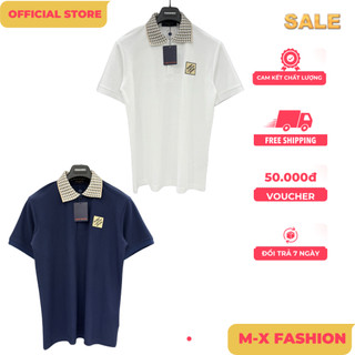 ÁO polo nam cổ tròn họa tiết tay ngắn phong cách trẻ trung chuẩn from