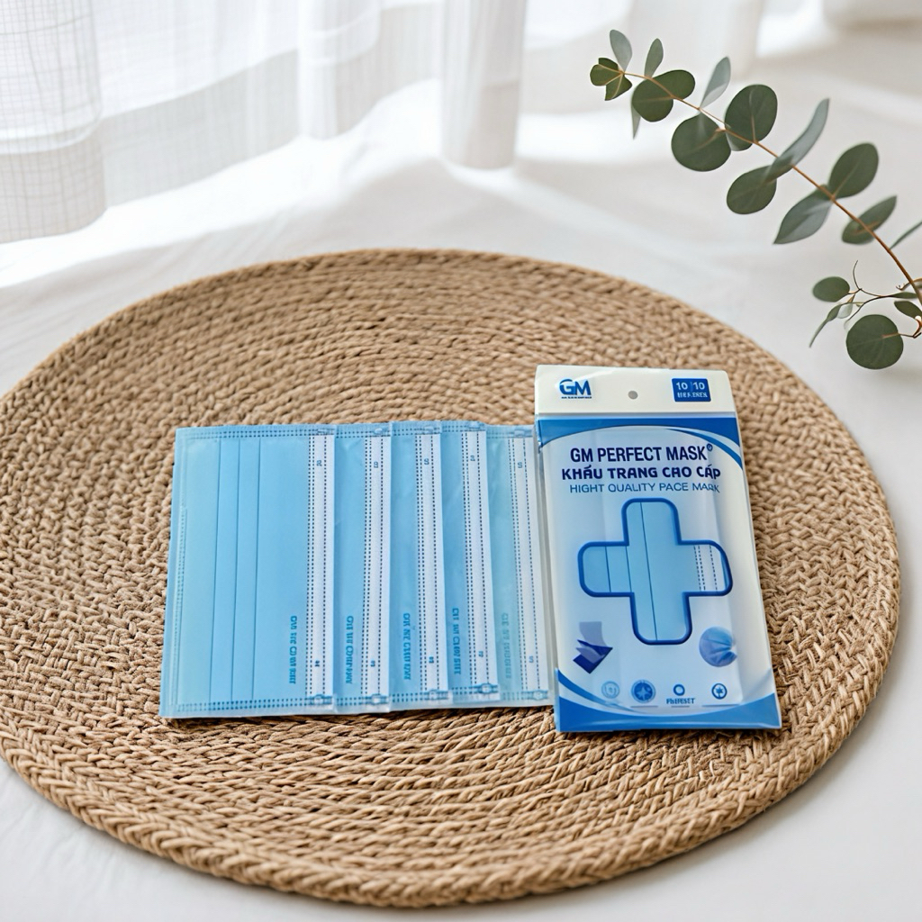 Khẩu Trang Y Tế Cao Cấp Gia Mỹ – Kháng Khuẩn 99% Mềm Mại An Toàn, Hộp 50–200 Cái Nhiều Màu