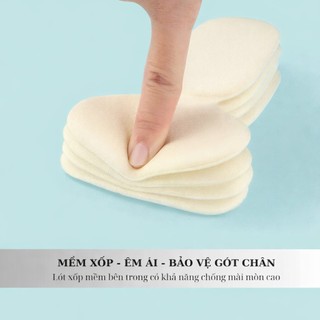 Lót Gót Giày 4D Chữ T – COMBO 2 CẶP – Chống Trượt, Chống Trầy Gót, Êm Chân, Bảo Vệ Gót