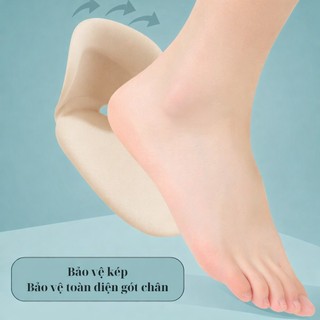 Lót Gót Giày 4D Chữ T – COMBO 2 CẶP – Chống Trượt, Chống Trầy Gót, Êm Chân, Bảo Vệ Gót