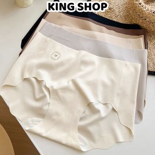 Quần Lót Nữ Su Trơn Không Đường May Ôm V3 Tôn Dáng, Quần Chip Mềm Thoáng Đáy Dán 2 Lớp King Shop L-074