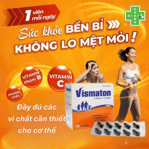 Viên uống bổ sung vitamin, khoáng chất giúp tăng đề kháng, hạn chế ốm vặt Vismaton (Hộp 50 viên)