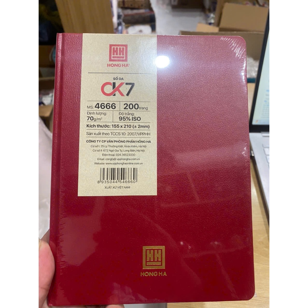 Sổ Da Hồng 200tr Hà MS : 4666 CK7, kích thước 125x210