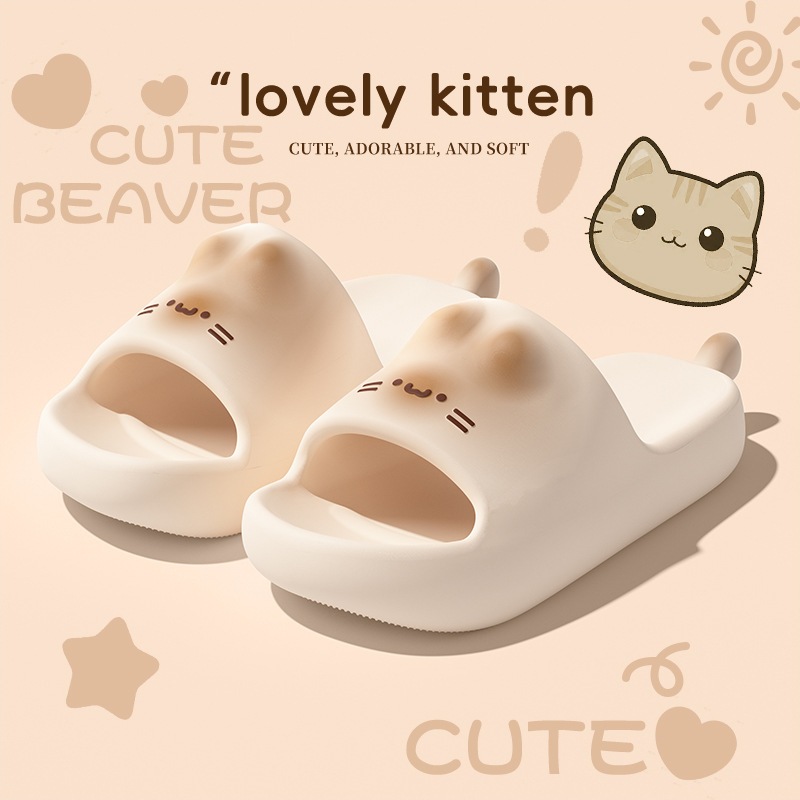 Dép Mèo Lovely Kitten Ngộ Nghĩnh Đáng Yêu Nhựa EVA siêu Nhẹ nhiều màu sắc chống trơn trượt