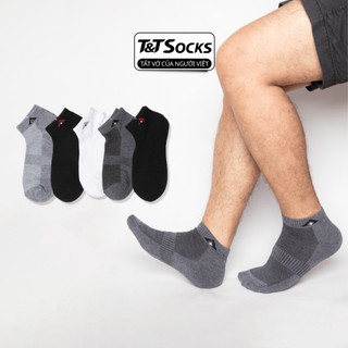 [ Combo 10 Đôi ] Tất Nam Cổ Ngắn Logo Chun T&T SOCKS Co Giãn Lưới Thoáng khi - NAM203