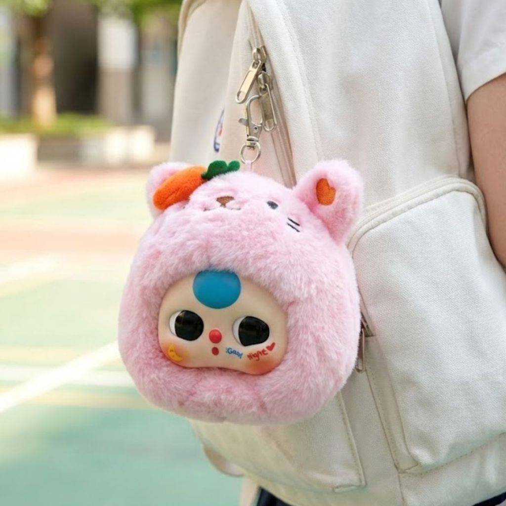 Móc Khóa Hình Động Vật Thỏ/Cáo/Gấu Trúc/Heo Siêu Cute ,Gấu Bông Treo Cặp Đi Học Cho Bé, Học Sinh