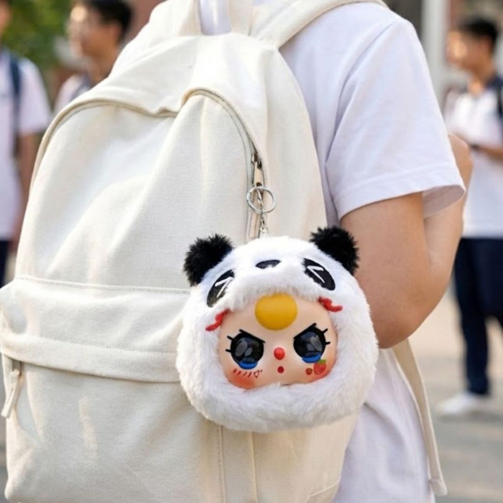 Móc khóa gấu bông treo cặp trang trí balo học sinh