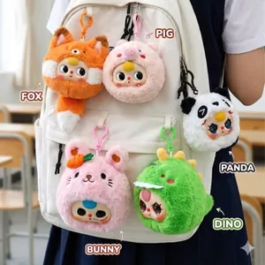 Móc Khóa Gấu Bông Bé Ba Thỏ 1000% Dễ Thương Dùng Treo Cặp, Balo Đi Học Hay Decor